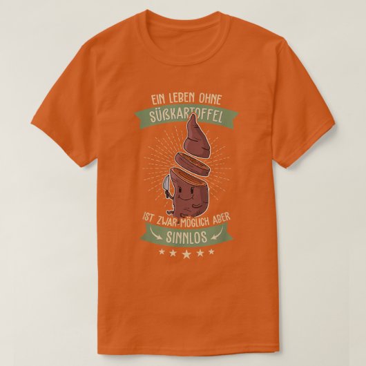 Potato Batate Vegan Vegetarian Cuisine 1165 Tシャツ (デザイン正面)