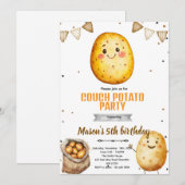 Potato birthday Theme party Invitation 招待状 (正面/裏面)