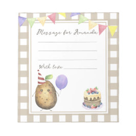 Potato birthday time capsule message ノートパッド
