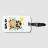 Potato On The Beach Summer Vibes ラゲッジタグ (正面横)