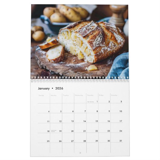 Potato Passion – A Year of Comfort & Creativity カレンダー (1月 2026)