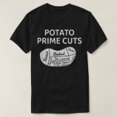 Potato Prime Cuts Chef Cook Vegan Vegetarian  Tシャツ (デザイン正面)
