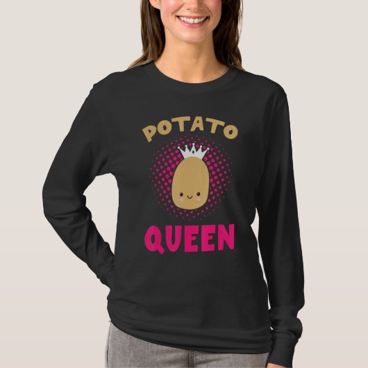 Potato Queen Funny Potato Vegetable Lovers Boys Gi Tシャツ (正面)