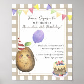 Potato Time Capsule 1st birthday gender neutral ポスター (正面)
