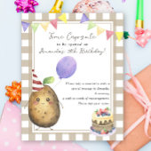 Potato Time Capsule 1st birthday gender neutral ポスター