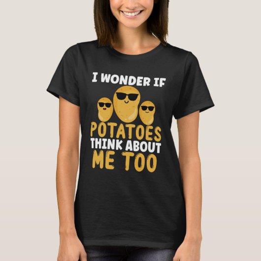 Potato  Vegetable Vegetarian Potatoes Food  2 Tシャツ (正面)