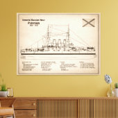 Potemkin – 船舶設計図プランSD キャンバスプリント (インサイチュ (リビング))