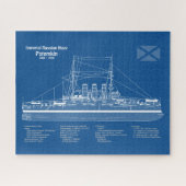 Potemkin - Ship Blueprint Plans ABD ジグソーパズル (横)