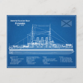 Potemkin - Ship Blueprint Plans ABD ポストカード