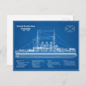 Potemkin - Ship Blueprint Plans ABD ポストカード (正面/裏面)