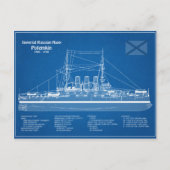 Potemkin - Ship Blueprint Plans ABD ポストカード (正面)