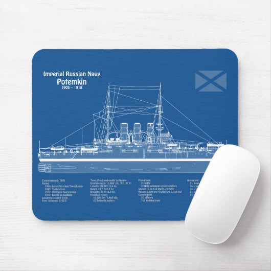 Potemkin - Ship Blueprint Plans ABD マウスパッド (マウス)