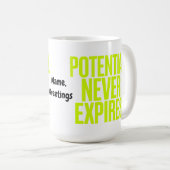 Potential Never Expires Bold Growth Mindset  コーヒーマグカップ (正面右)