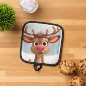 Potholder with Christmas design 鍋敷き (トップダウン)