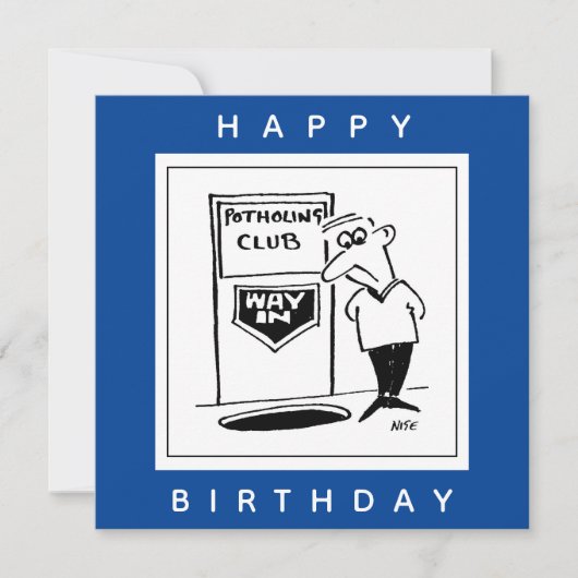 Potholing Club Entrance in the Floor ￼ Cartoon カード (正面)