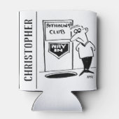 Potholing Club Entrance in the Floor Cartoon 缶クーラー (裏面)