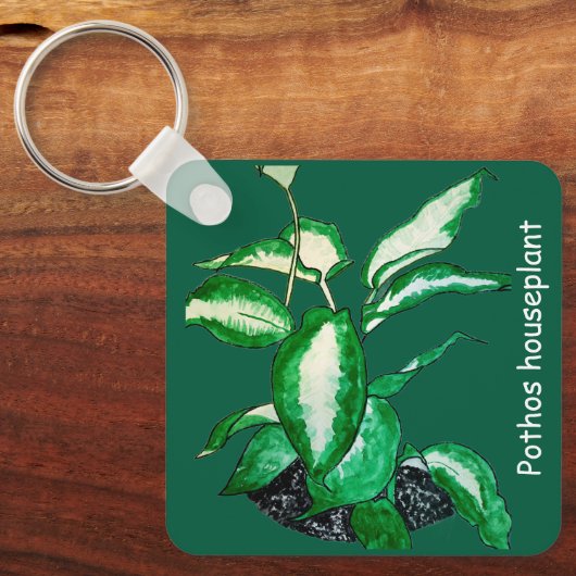 Pothos Houseplant キーホルダー (正面)