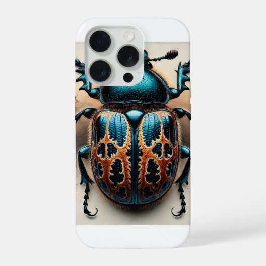 Pothyne Beetle Top View 280824IREF224 - Watercolor iPhoneケース (裏面)