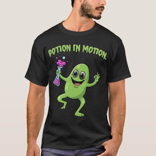 Potion in Motion Funny Dancing Monster Science Lab Tシャツ (正面)