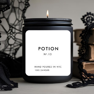 Potion No. 13ミニマルろうそくラベル カスタム スクエアシール