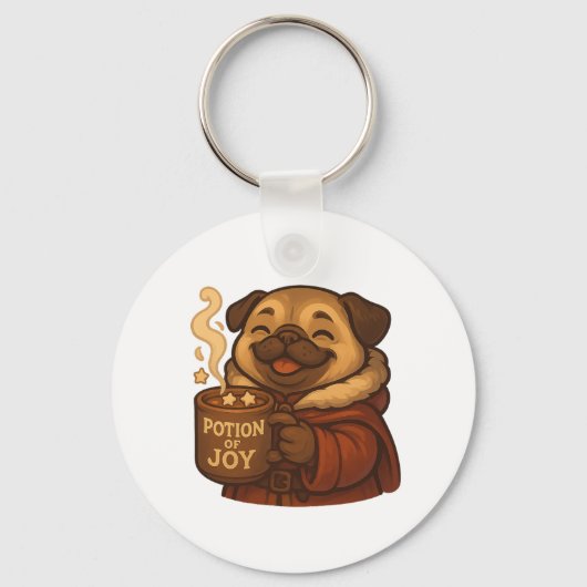 Potion of Joy Pug Keychains & Lanyards キーホルダー (正面)