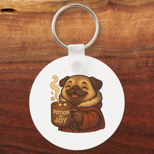 Potion of Joy Pug Keychains & Lanyards キーホルダー (正面)