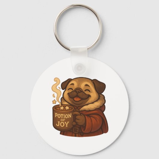 Potion of Joy Pug Keychains & Lanyards キーホルダー (裏面)