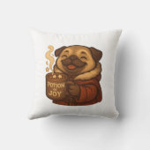 Potion of Joy Pug Pillow | Cute Cozy Christmas Dog クッション (裏面)