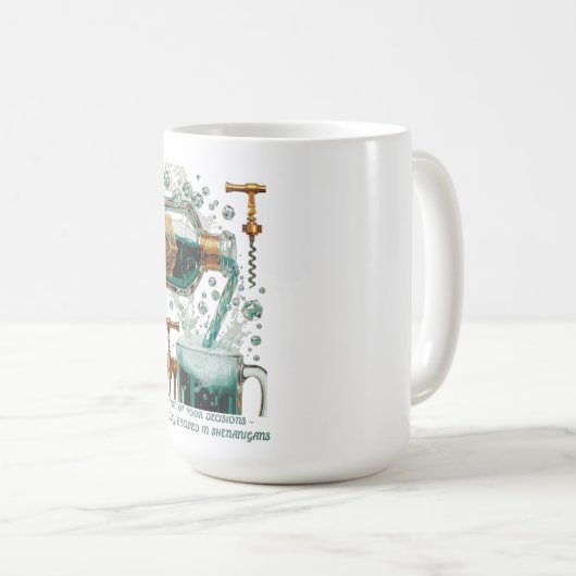 Potion of Poor Decisions Bottle Graphic Tee コーヒーマグカップ (正面右)