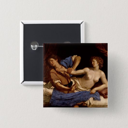 Potiphar、c.1649のヨセフそして妻 缶バッジ (正面&裏面)