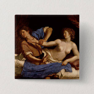 Potiphar、c.1649のヨセフそして妻 缶バッジ