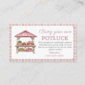 Potluckピクニックリクエストブライダルシャワーカード エンクロージャーカード (正面)