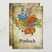 Potluck 招待状 (正面/裏面)