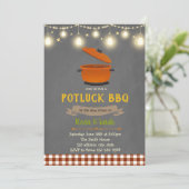 Potluck BBQパーティの招待状 招待状 (スタンド正面)