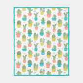 Potted Cactus フリースブランケット (正面)