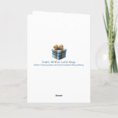 Potted Christmas Tree with Blue Ornaments シーズンカード (裏面)