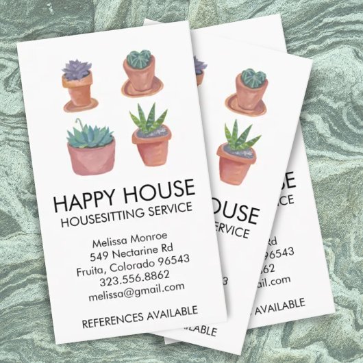 Potted Housesitting Home Services Plant Care 名刺