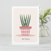 Potted Plant Birthday Card カード (スタンド正面)
