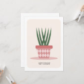 Potted Plant Birthday Card カード (正面/裏面インサイチュ)