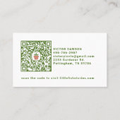 Potted Plant Logo | Plant Shop or Gardening Brand 名刺 (裏面)