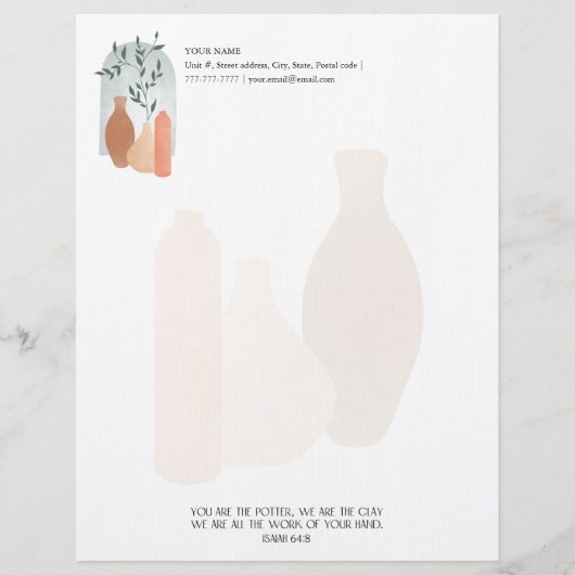 Potter and Clay レターヘッド (正面)