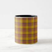 Potters Clay and Pizza Plaid Gold Brown ツートーンマグカップ (中央)