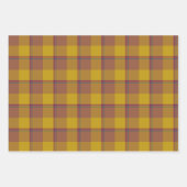 Potters Clay and Pizza Plaid Gold Brown ラッピングペーパーシート (正面)