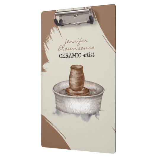 Pottery Ceramic Clay Turner sculpture stylist クリップボード (左)