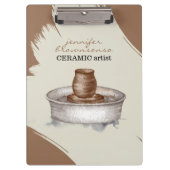 Pottery Ceramic Clay Turner sculpture stylist クリップボード (正面)