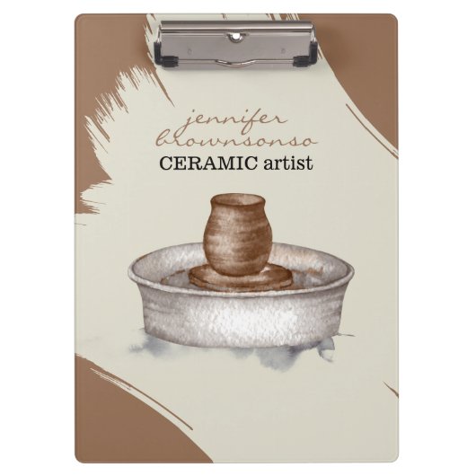 Pottery Ceramic Clay Turner sculpture stylist クリップボード (正面)
