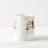 Pottery Ceramics Artist Celebrate Diversity コーヒーマグカップ (中央)
