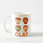 Pottery Clay Ceramic Pottery Maker Ceramics Artist コーヒーマグカップ (左)