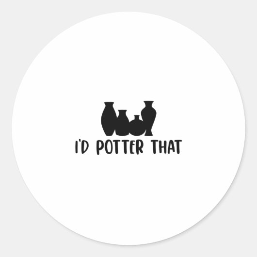 Pottery Gift Ideas | Pottery Potter Craft Ceramics ラウンドシール (正面)