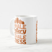 Pottery Makers Inhale Pottery Exhale Stress Potter コーヒーマグカップ (正面左)